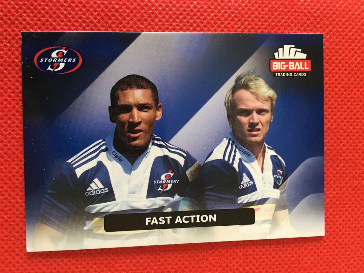 RUGBY TRADING CARD - FAST ACTION