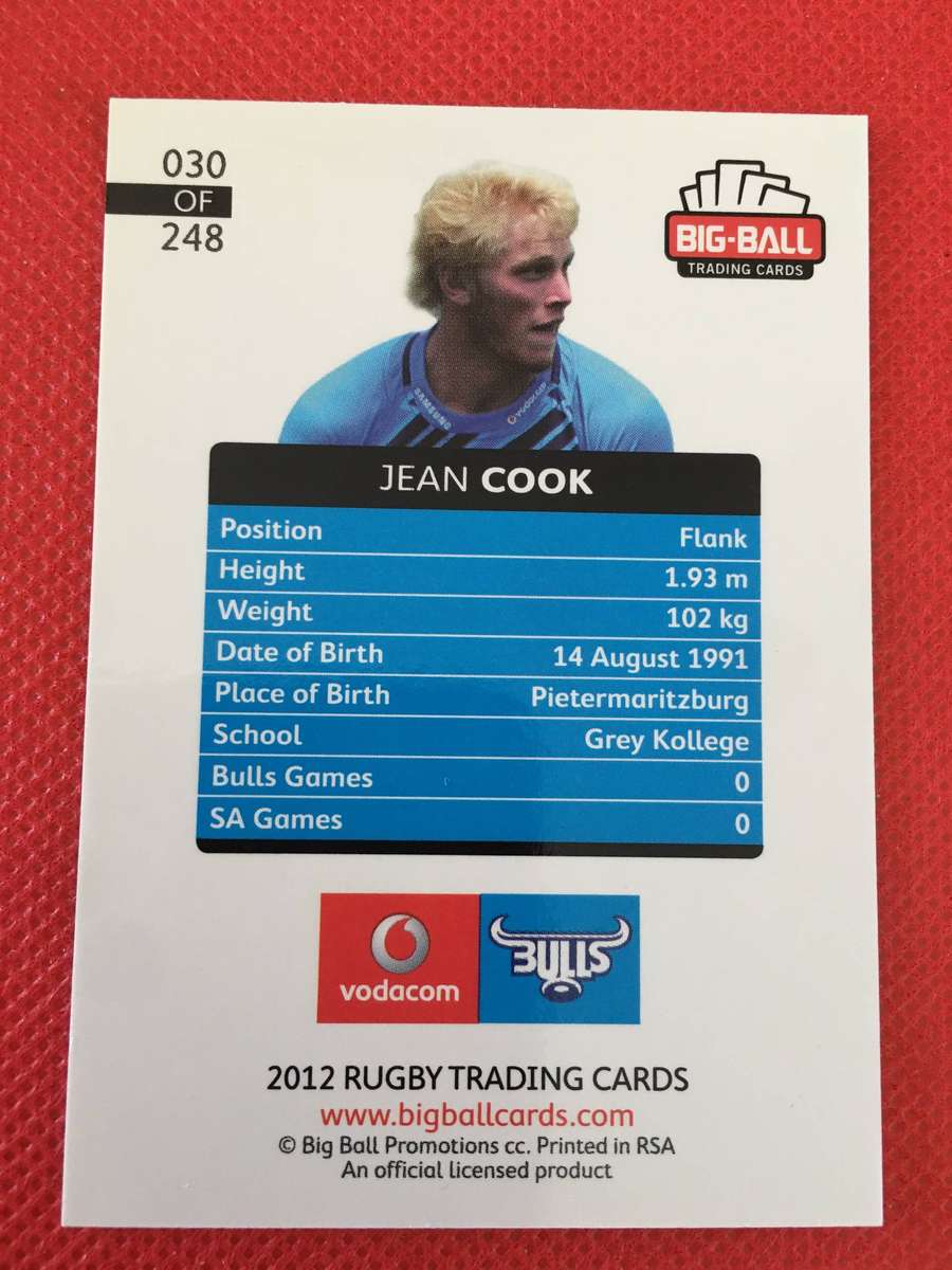 RUGBY TRADING CARD - JEAN COOK