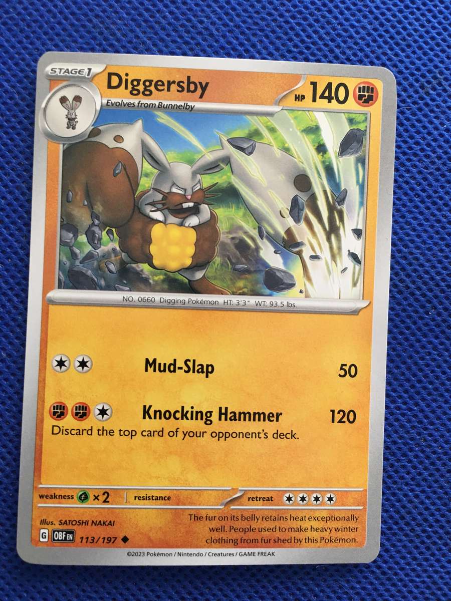 pokemon diggersby card - 96/189 - Darkness Ablaze Colorless Artist Pokemon Trading Card Game Sword