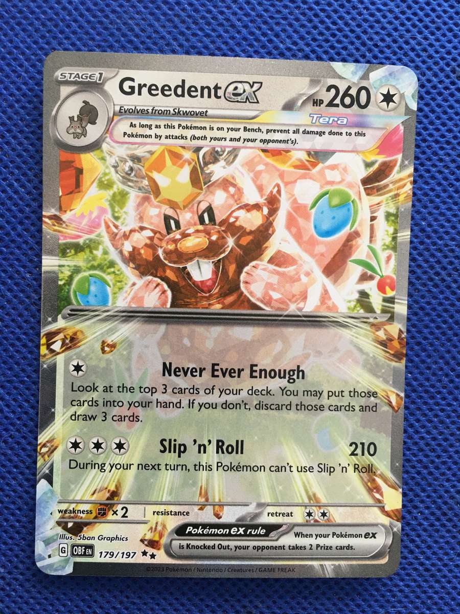 POKEMON TRADING CARD - FOIL CARD / SHINY - GREEDENT