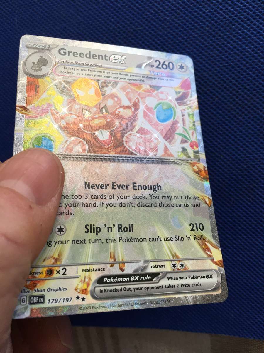 POKEMON TRADING CARD - FOIL CARD / SHINY - GREEDENT