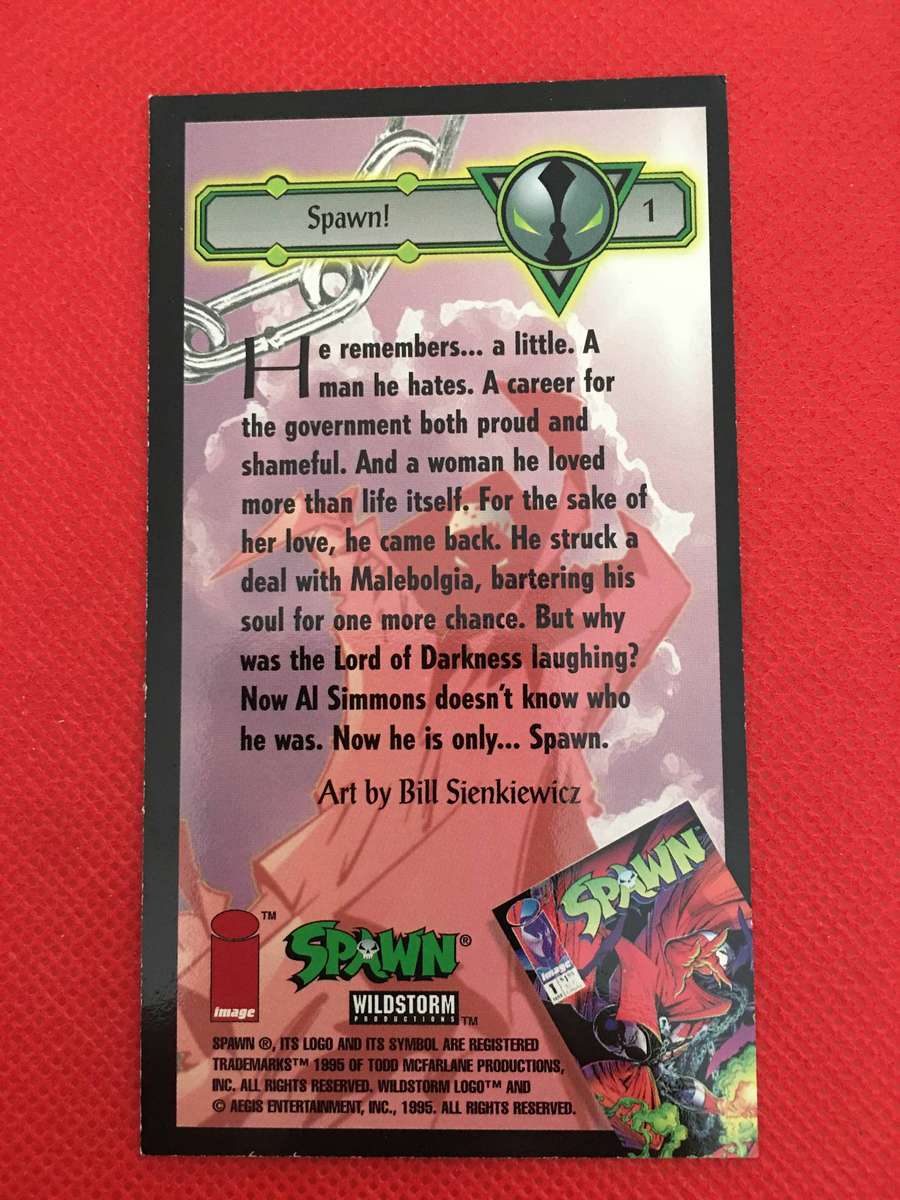 DC / MARVEL WILDSTORM - SPAWN TRADING CARD - NO. 1