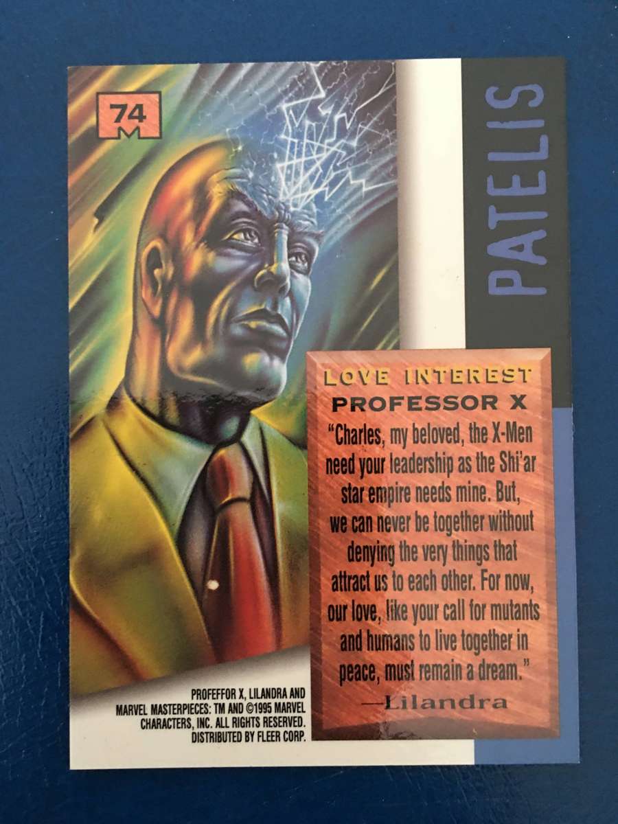 FLEER / DC / MARVEL / MASTERPIECES / SIGNATURE SERIES  -  TRADING CARD - PROFESSOR X