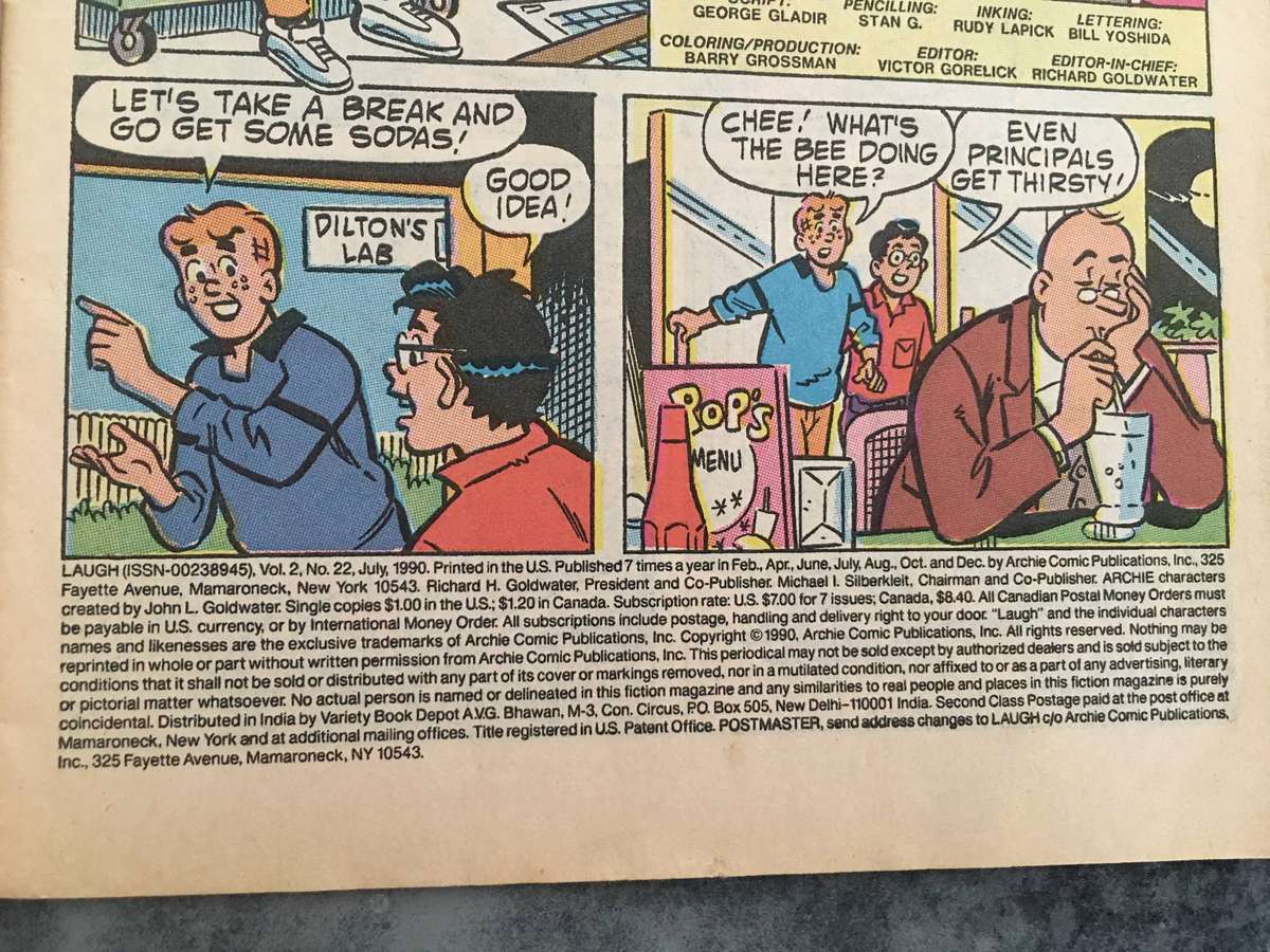 ARCHIE SERIES COMICS - LAUGH - VOL. 2 NO. 22 - 1990
