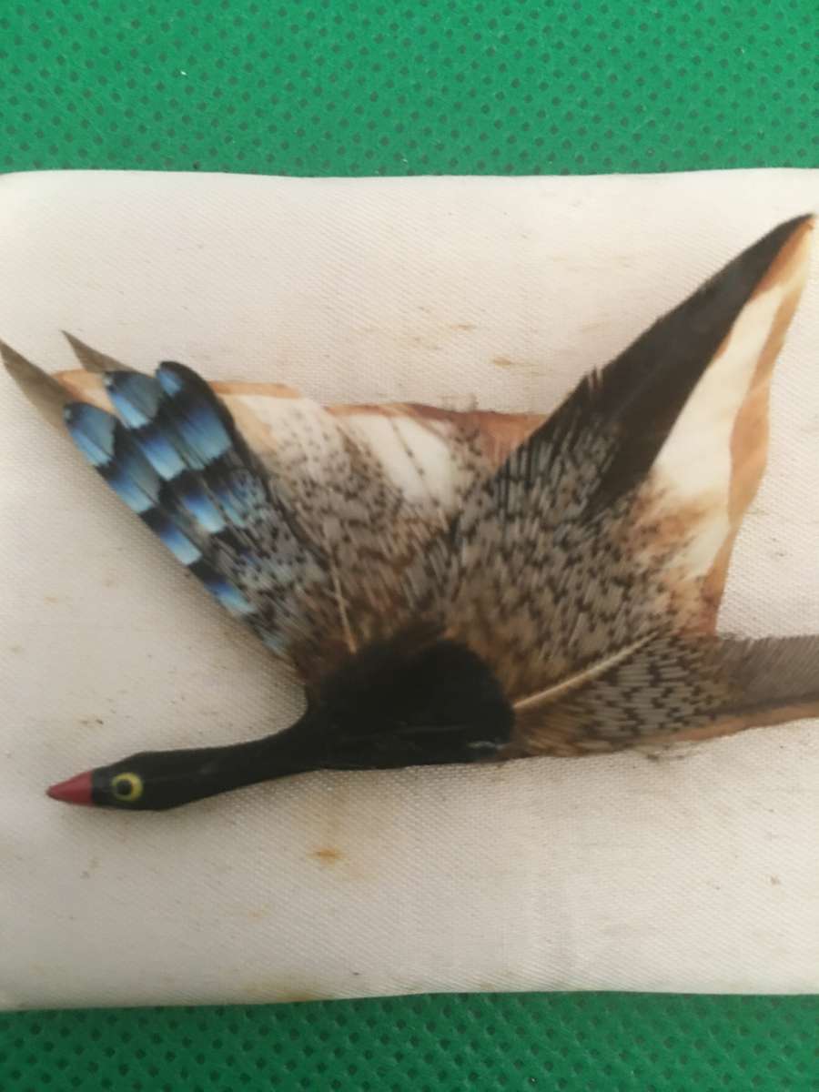 VINTAGE  PHEASANT BROOCH MADE OF FEATHERS