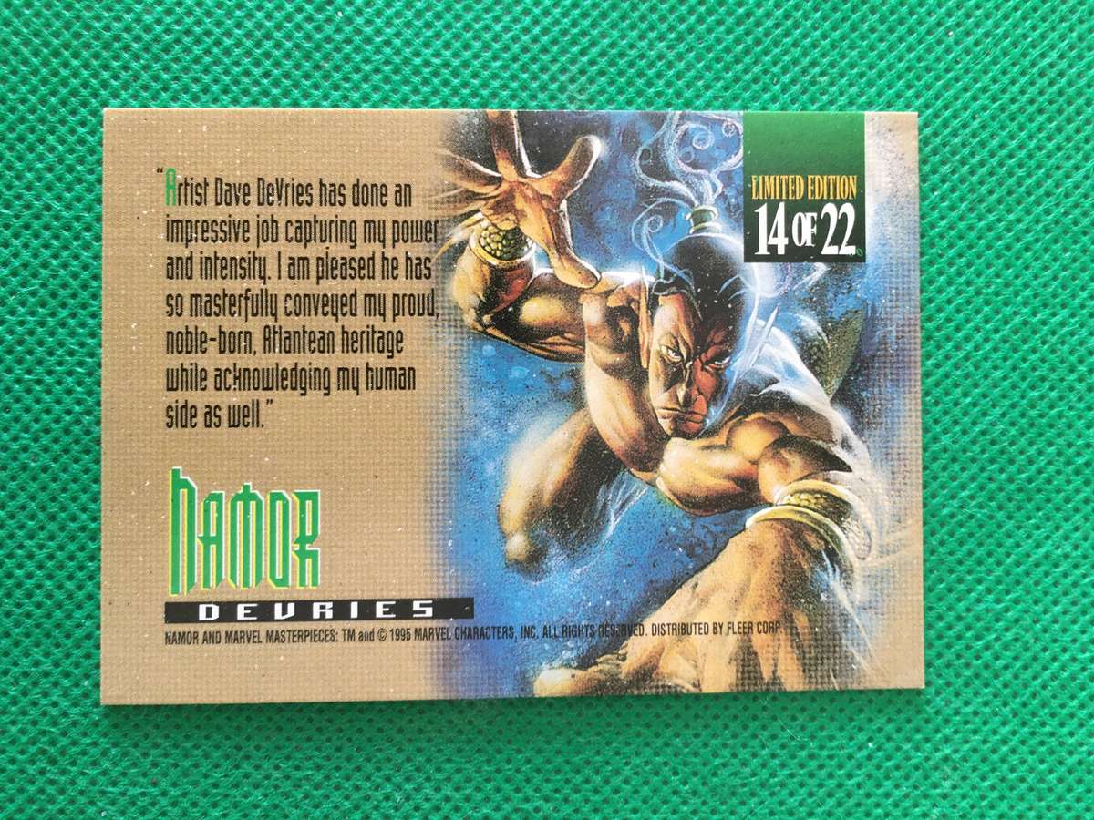 MARVEL MASTERPIECES  TRADING CARD / DC -CANVAS -NAMOR / DEVRIES
