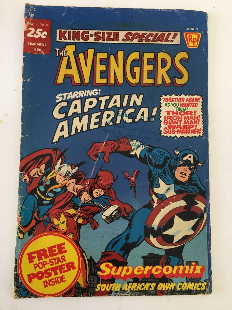 SUPERCOMIX COMICS - THE AVENGERS - STARRING CAPTAIN AMERICA - 1969