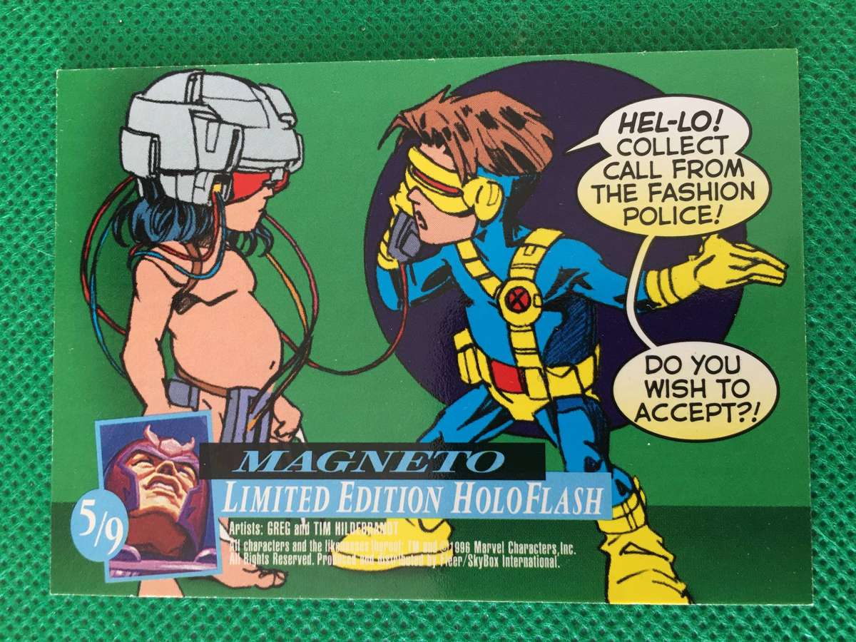 SKYBOX / FLEER - LIMITED EDITION - HOLO FLASH  -  MAGNETO  - TRADING CARD