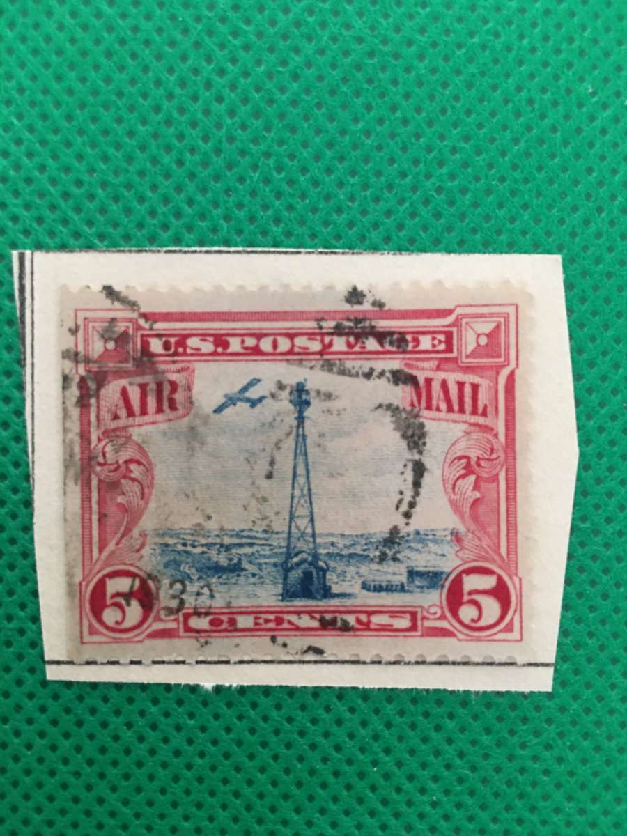 AMERICA AIR MAIL 1928 USED 5c STAMP