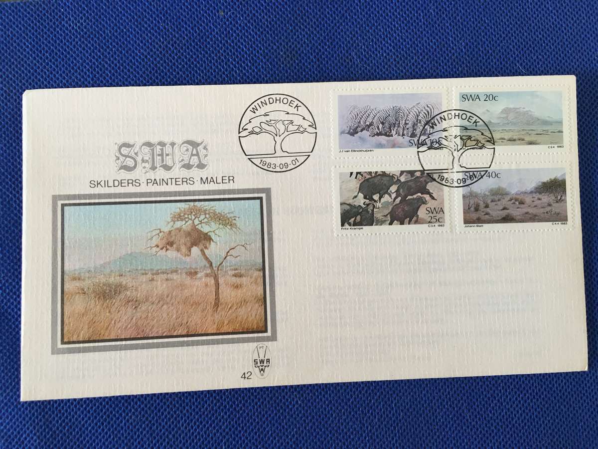 NAMIBIA FIRST DAY COVER - PAINTINGS