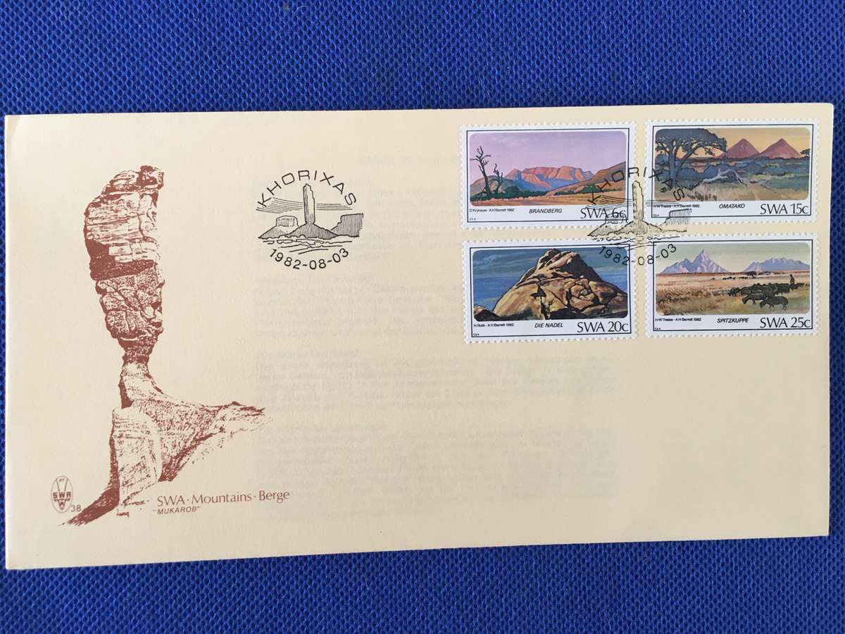 NAMIBIA FIRST DAY COVER - MOUNTAINS