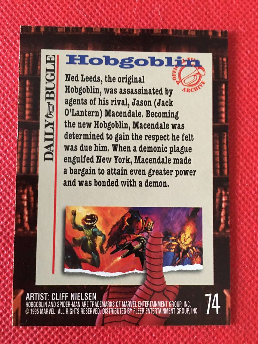 FLEER ULTRA SPIDERMAN  TRADING CARD  - HOBGOBLIN
