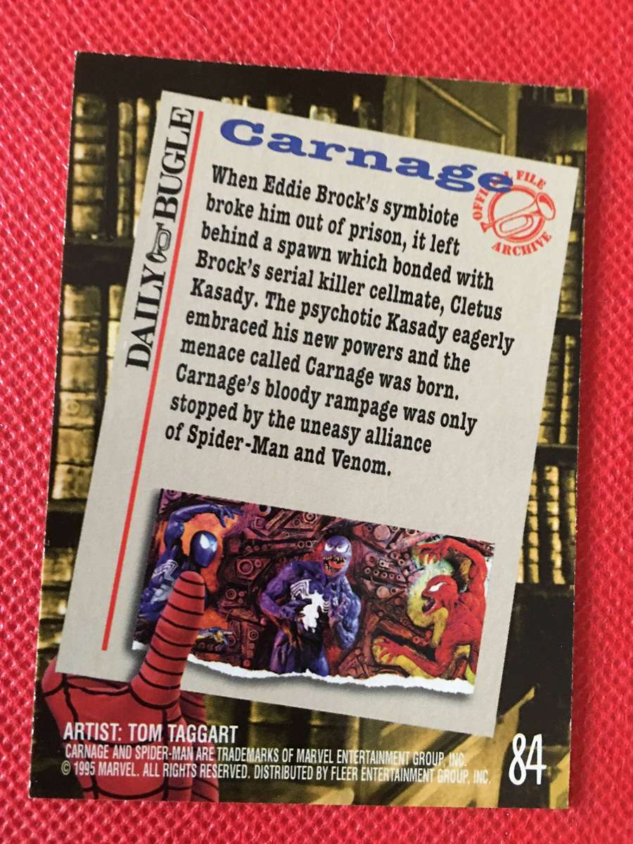FLEER ULTRA SPIDERMAN  TRADING CARD  -  CARNAGE