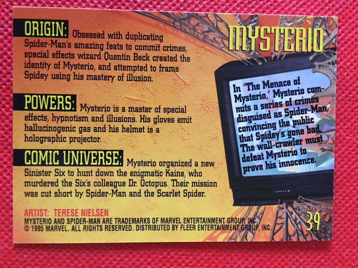 FLEER ULTRA SPIDER-MAN  TRADING CARD  -  MYSTERIO