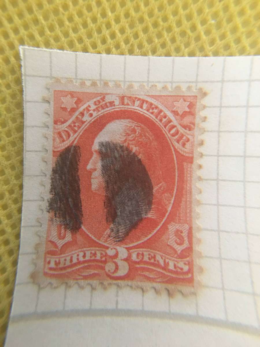 VINTAGE AMERICA 3c GEORGE WASHINGTON  USED STAMP
