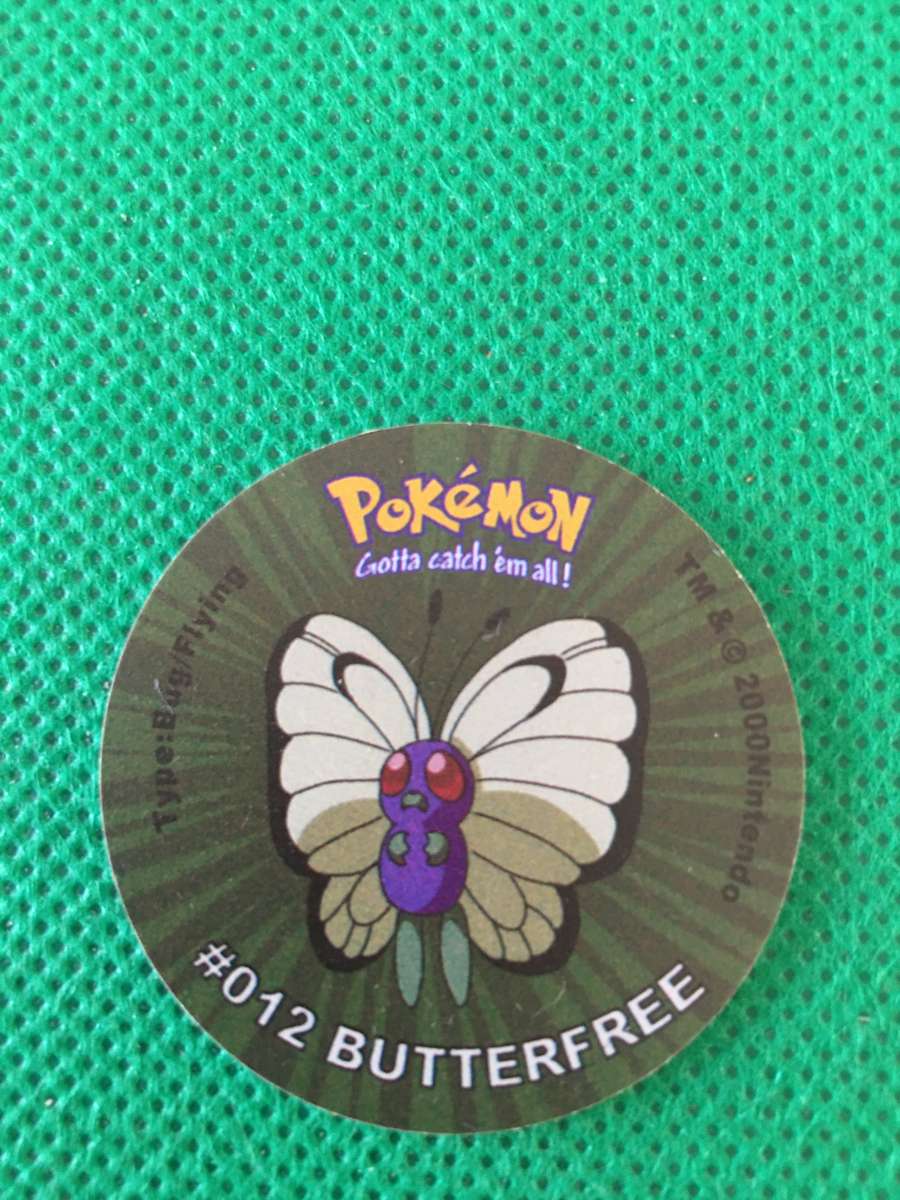 POKEMON TAZO RELEASED BY NINTENDO  AROUND THE 2000'S - CHEETOS / LAYS -NO. 12 - BUTTERFREE