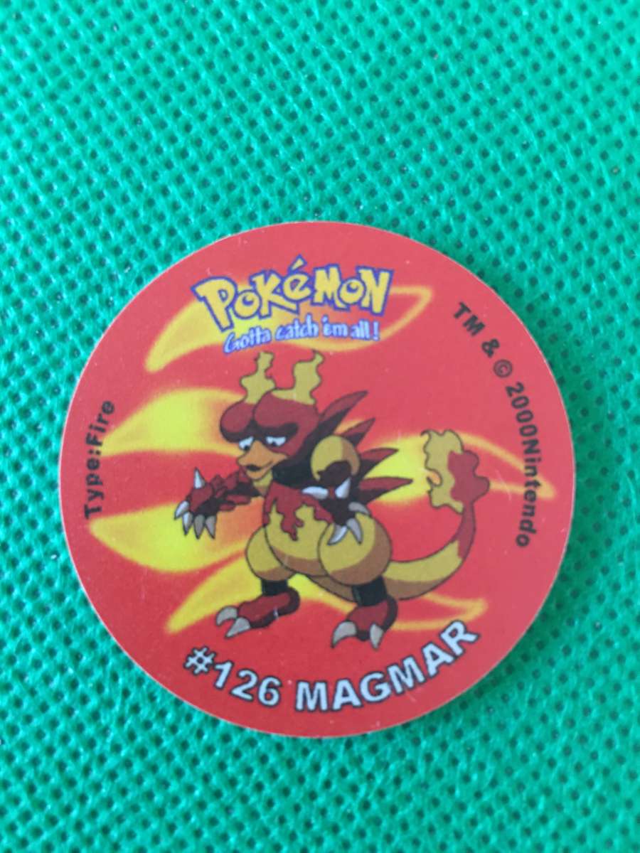 POKEMON TAZO RELEASED BY NINTENDO  AROUND THE 2000'S - CHEETOS / LAYS -NO. 126 - MAGMAR