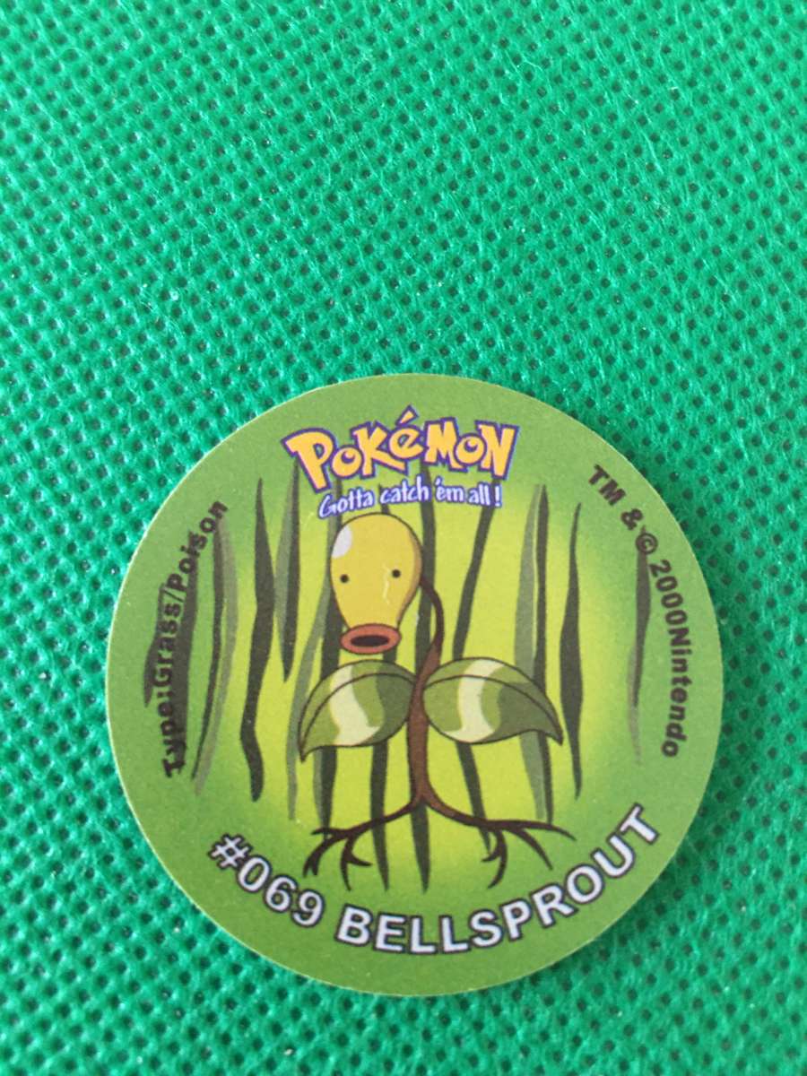 POKEMON TAZO RELEASED BY NINTENDO  AROUND THE 2000'S - CHEETOS / LAYS -NO. 69 - BELLSPROUT