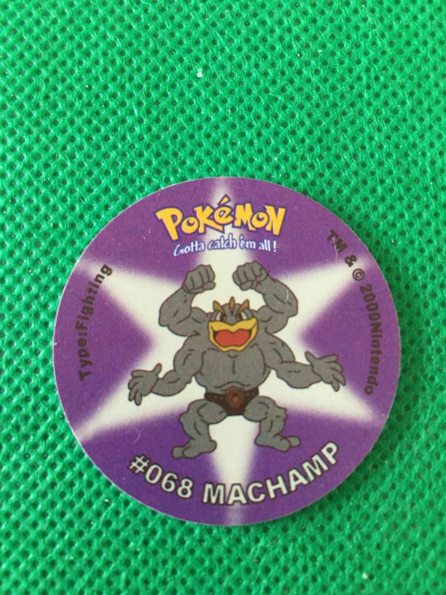 POKEMON TAZO RELEASED BY NINTENDO  AROUND THE 2000'S - CHEETOS / LAYS -NO. 68 - MACHAMP