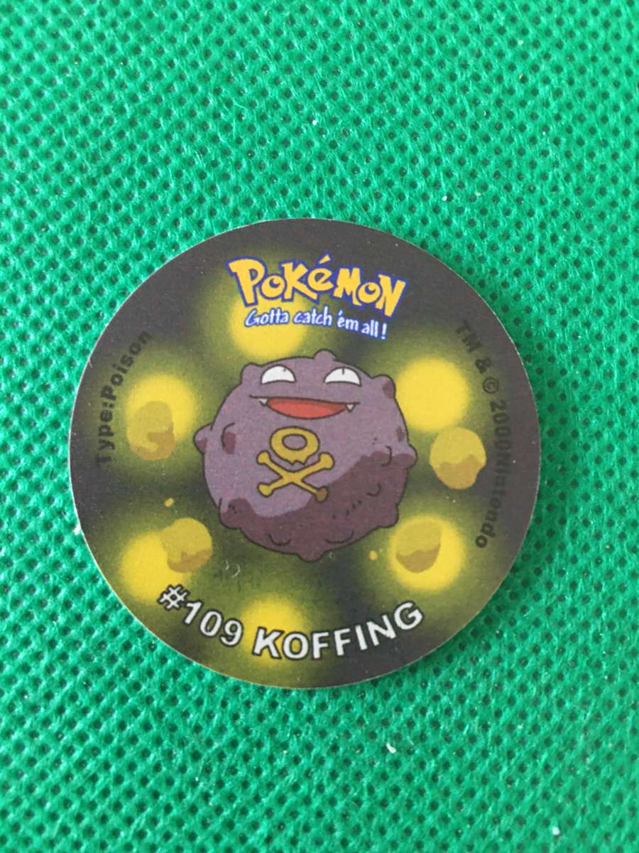 POKEMON TAZO RELEASED BY NINTENDO  AROUND THE 2000'S - CHEETOS / LAYS -NO.  109 - KOFFING
