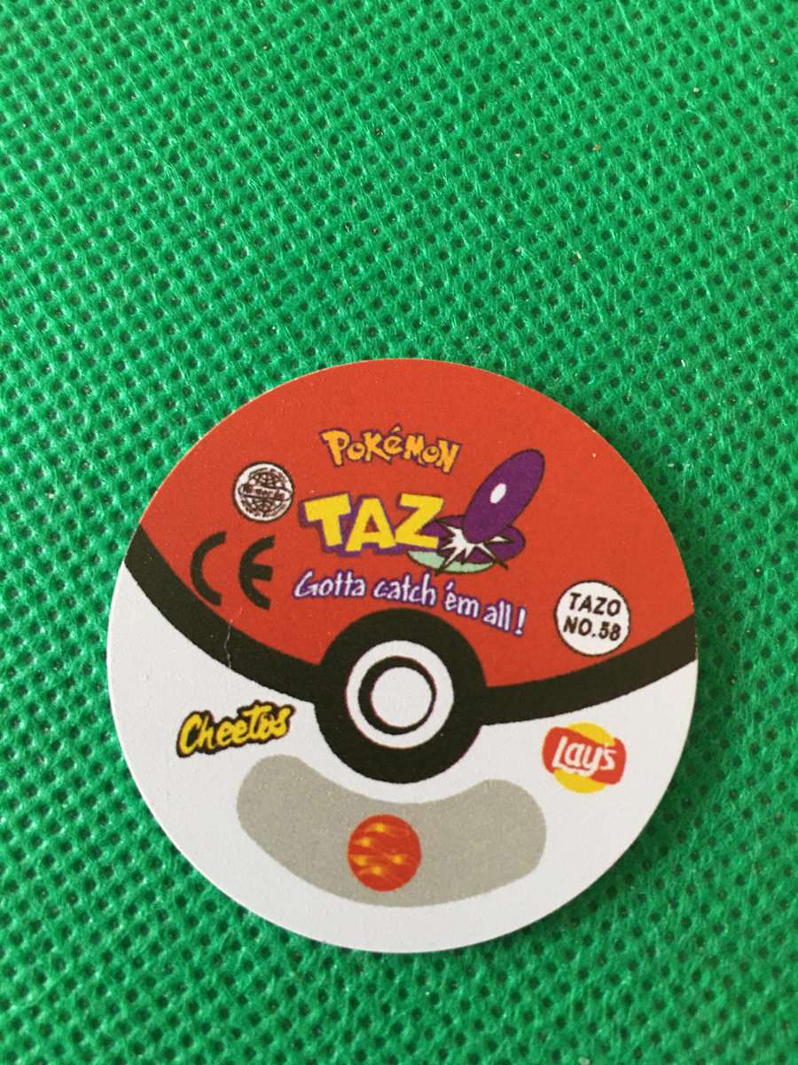 POKEMON TAZO RELEASED BY NINTENDO  AROUND THE 2000'S - CHEETOS / LAYS -NO.  58 - GROWLITHE