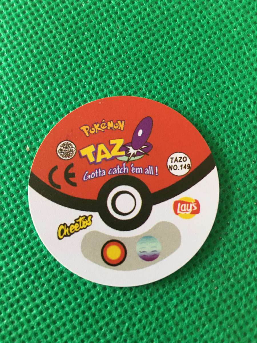 POKEMON TAZO RELEASED BY NINTENDO  AROUND THE 2000'S - CHEETOS / LAYS -NO. 149 - DRAGONITE