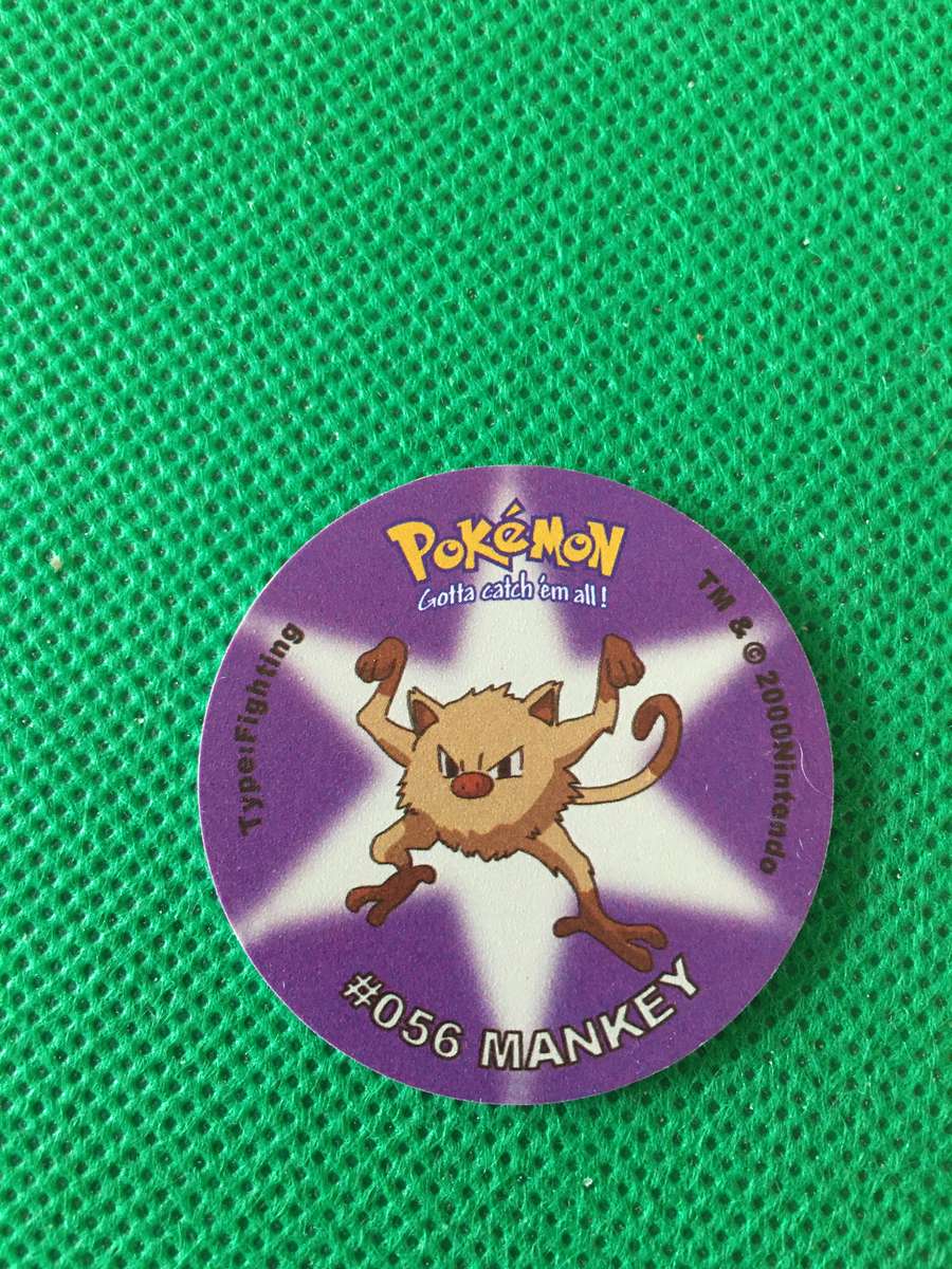 POKEMON TAZO RELEASED BY NINTENDO  AROUND THE 2000'S - CHEETOS / LAYS -NO. 56 - MANKEY