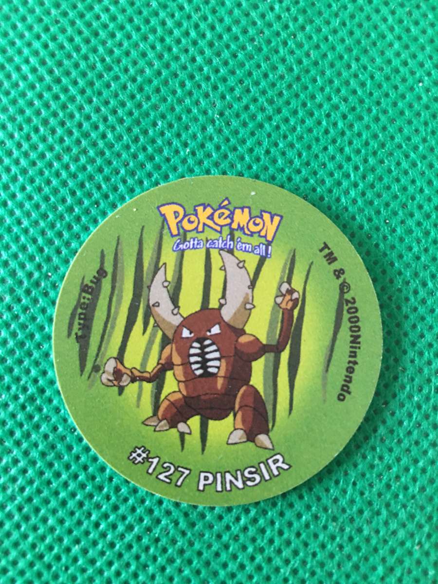 POKEMON TAZO RELEASED BY NINTENDO  AROUND THE 2000'S - CHEETOS / LAYS -NO. 127  - PINSIR