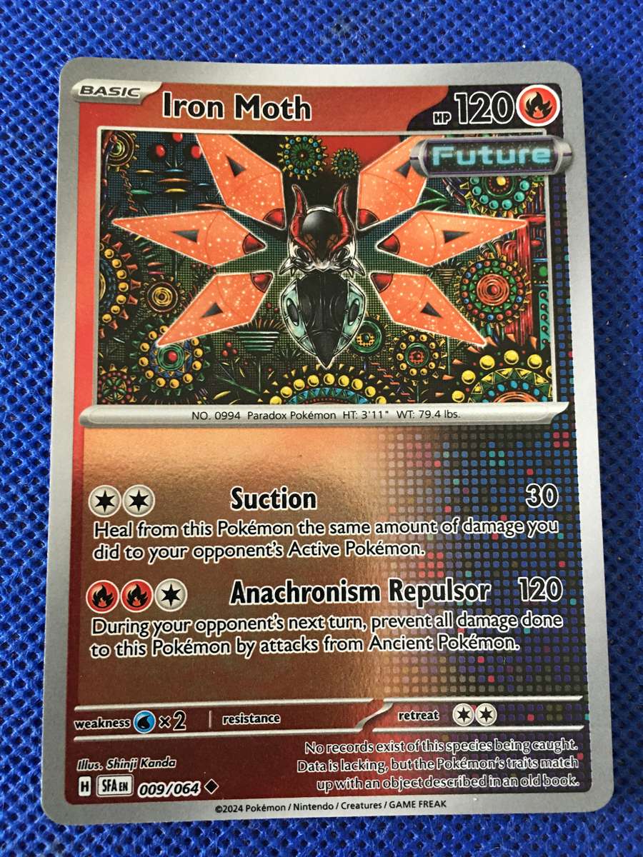 POKEMON TRADING CARD - IRON MOTH / FOIL SHINY CARD
