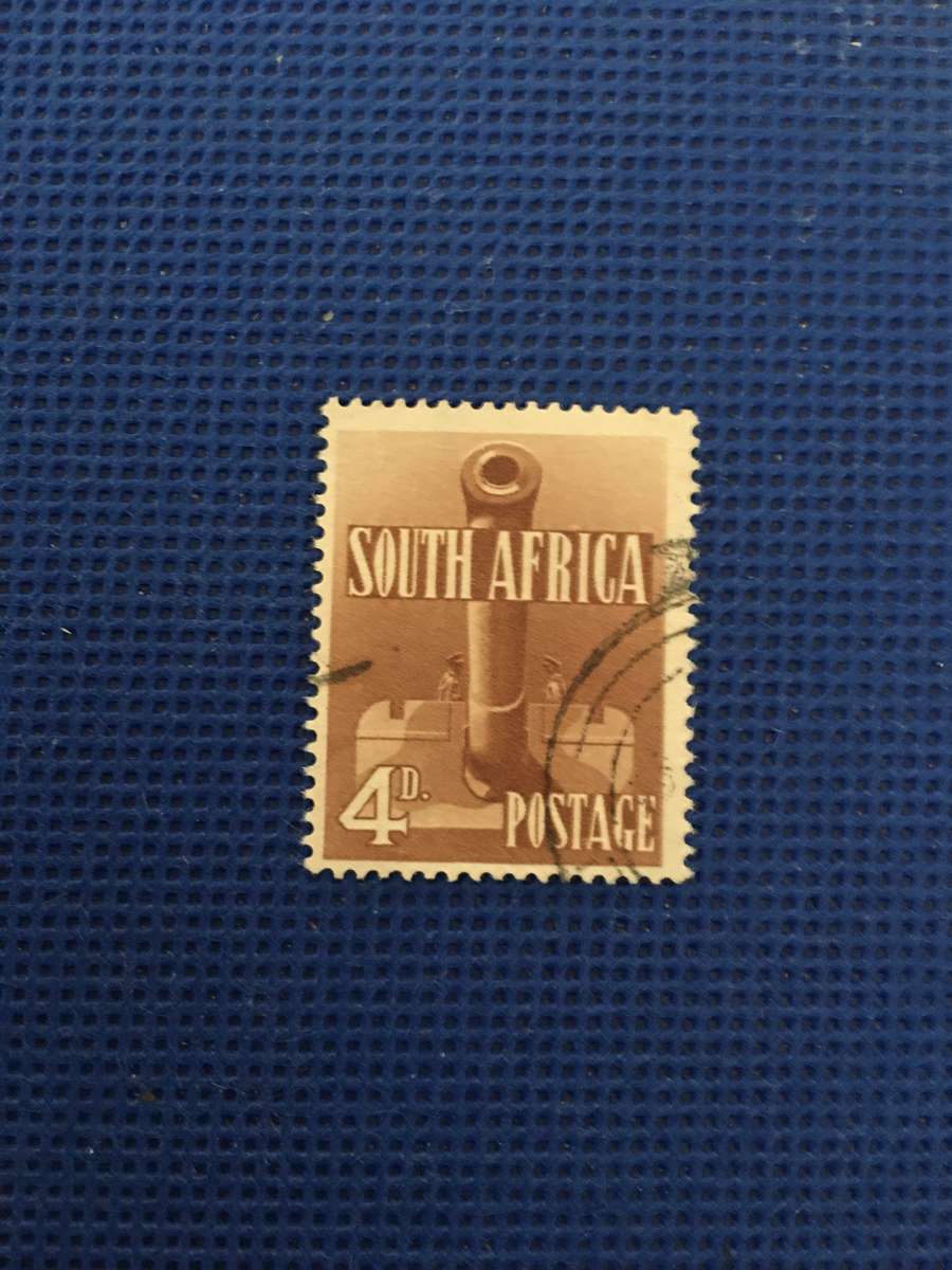 SOUTH AFRICA 1941 WAR TIME 4D STAMP USED