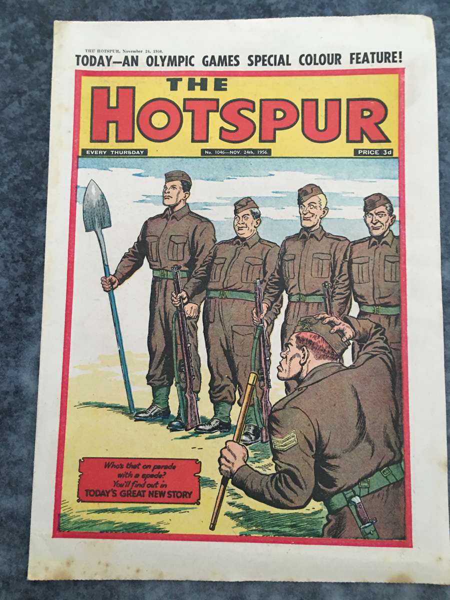 VINTAGE TO ANTIQUE - COMIC/ MAGAZINE - THE HOTSPUR - 1956