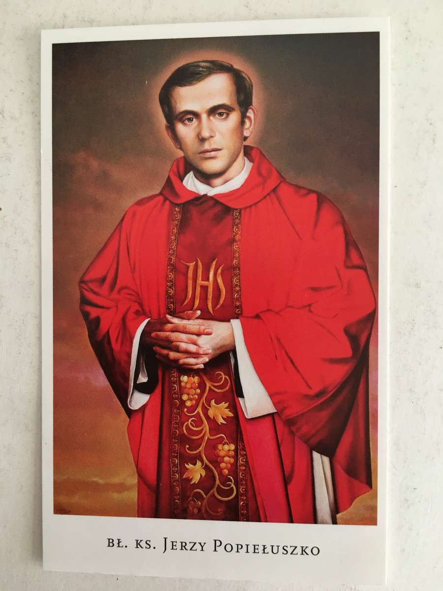 AUTOGRAPHED  PRINTED - POLISH ROMAN CATHOLIC PRIEST - JERZY POPIELUSZKO WAS ASSINATED 1984