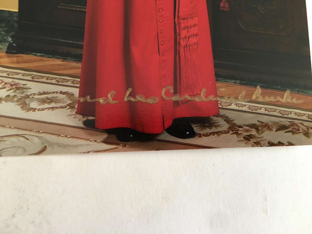 AUTOGRAPHED SIGNED HIS HOLINESS CARDINAL RAYMOND LEO BURKE