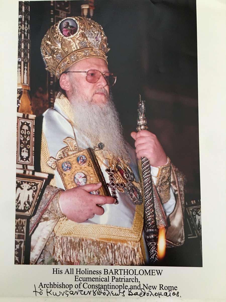 AUTOGRAPHED SIGNED / HIS ALL HOLINESS BARTHOLOMEW ECUMENICAL PATRIARCH ARCHBISHOP OF ROME