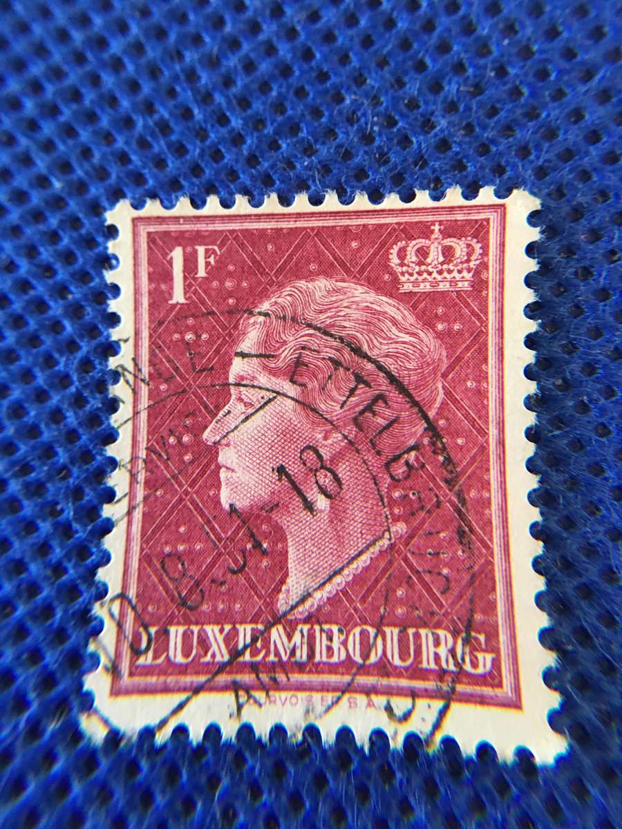 LUXEMBOURG 1F RED USED DUTCHE STAMP