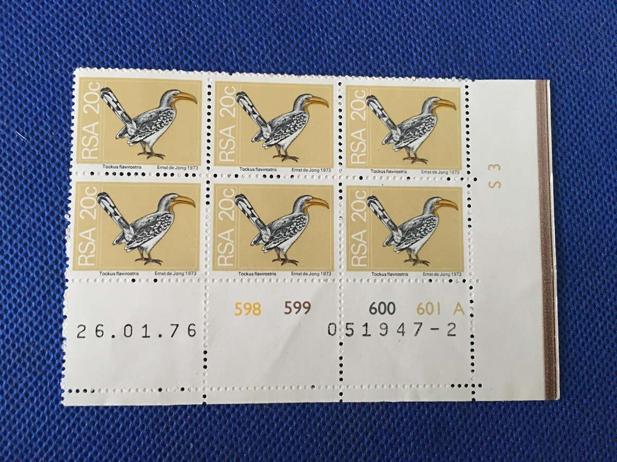 SOUTH AFRICA 1976 20c BLOCK OF 6 STAMPS MINT