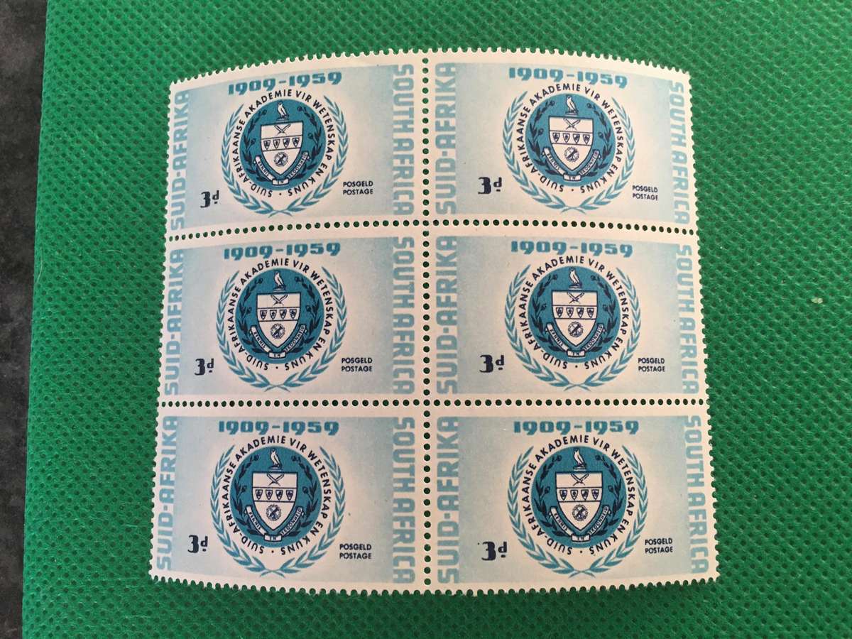 SOUTH AFRICA 1959 BLOCK OF 6 STAMPS