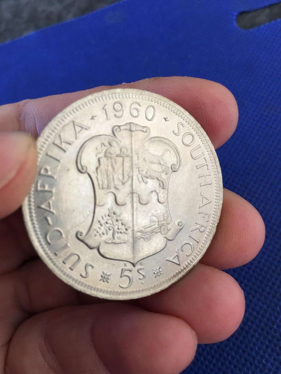 SOUTH AFRICA 5 SHILLINGS 1960  COIN