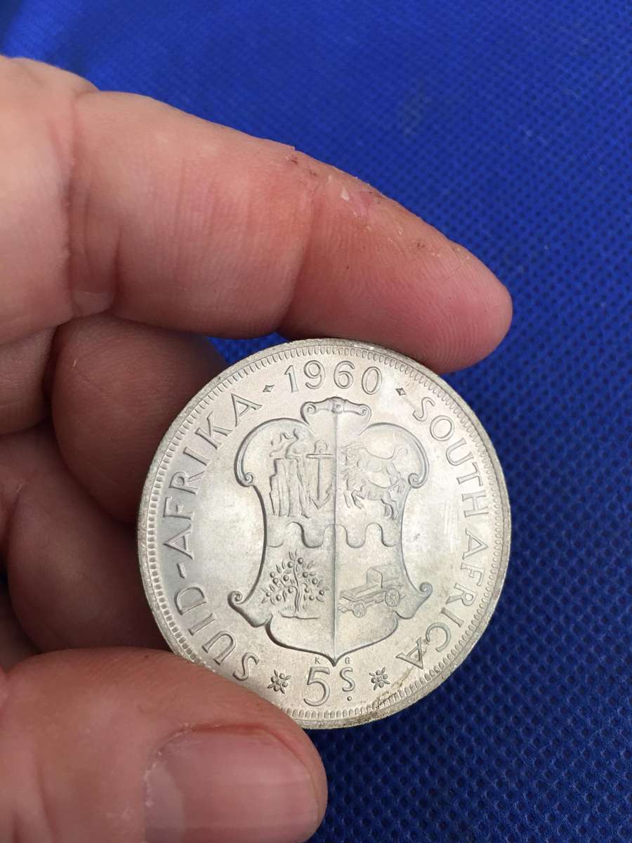 SOUTH AFRICA 5 SHILLINGS 1960  COIN