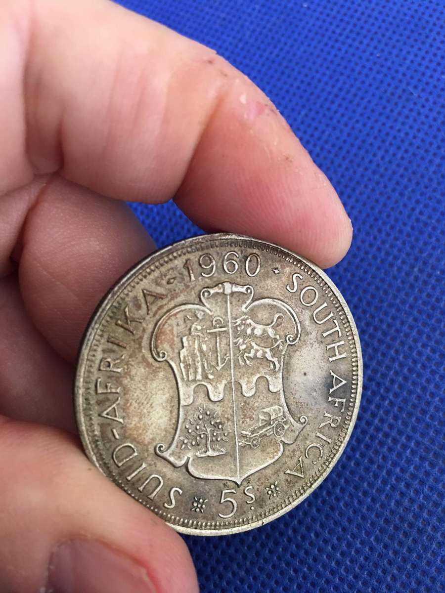 SOUTH AFRICA 5 SHILLINGS  COIN  1960