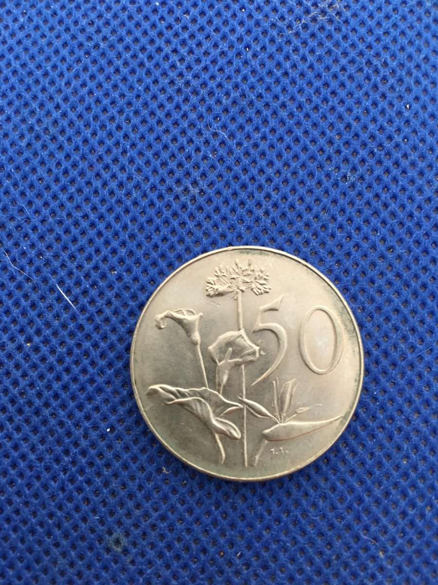 SOUTH AFRICA 50c COIN  1968 - ENGLISH