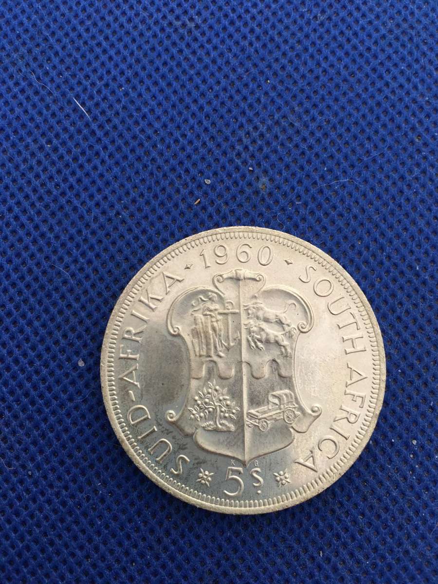SOUTH AFRICA 5 SHILLINGS 1960  COIN