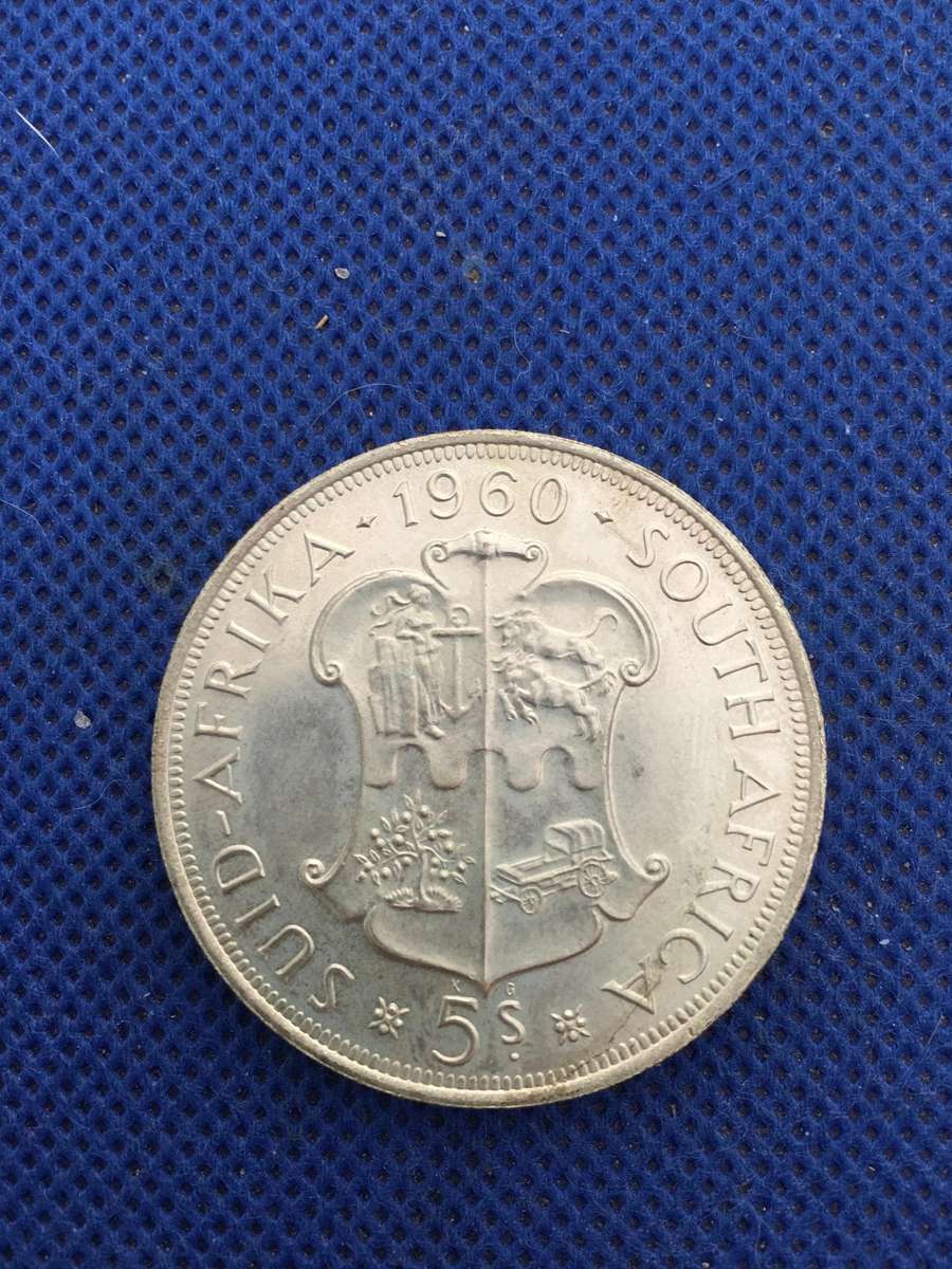 SOUTH AFRICA 5 SHILLINGS 1960  COIN