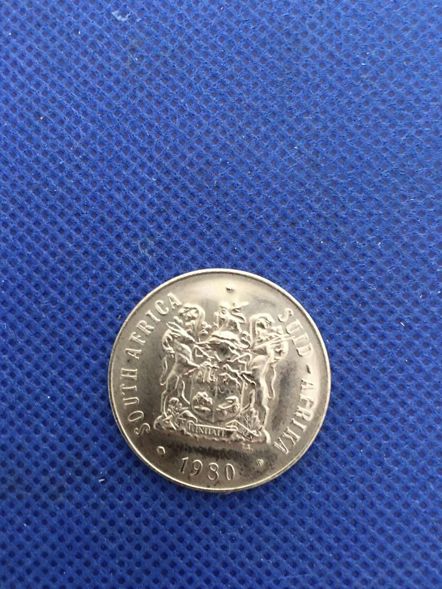 SOUTH AFRICA 50c COIN - 1980