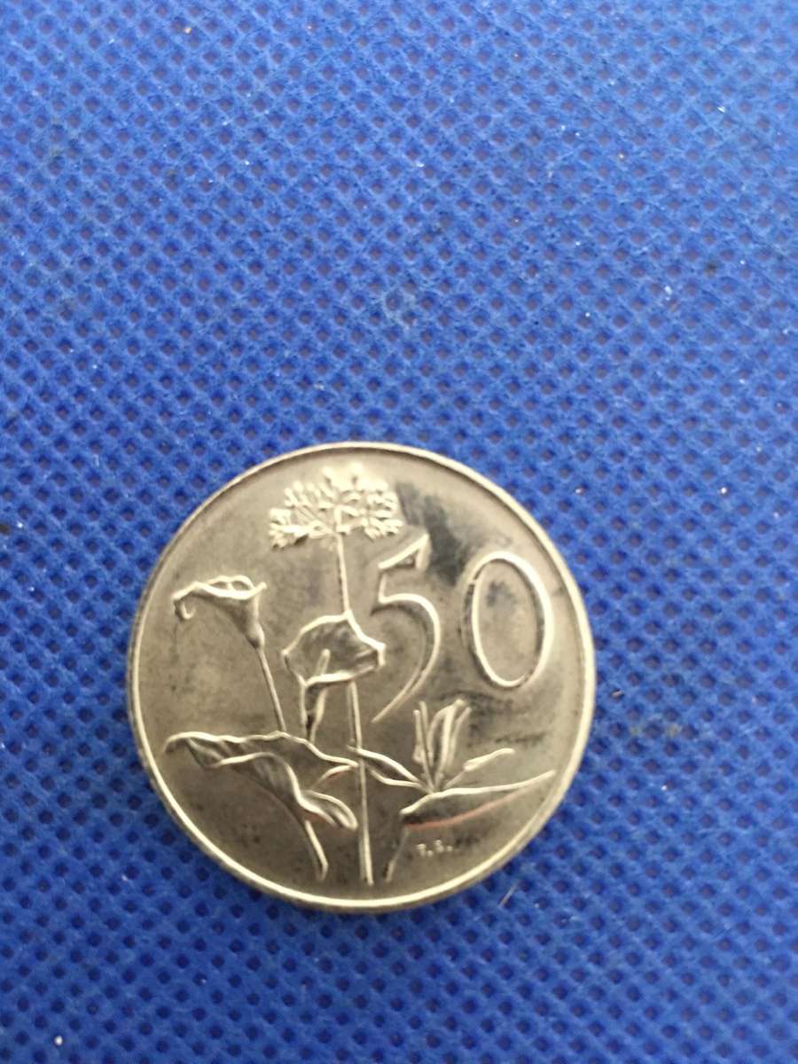 SOUTH AFRICA 50c COIN - 1980