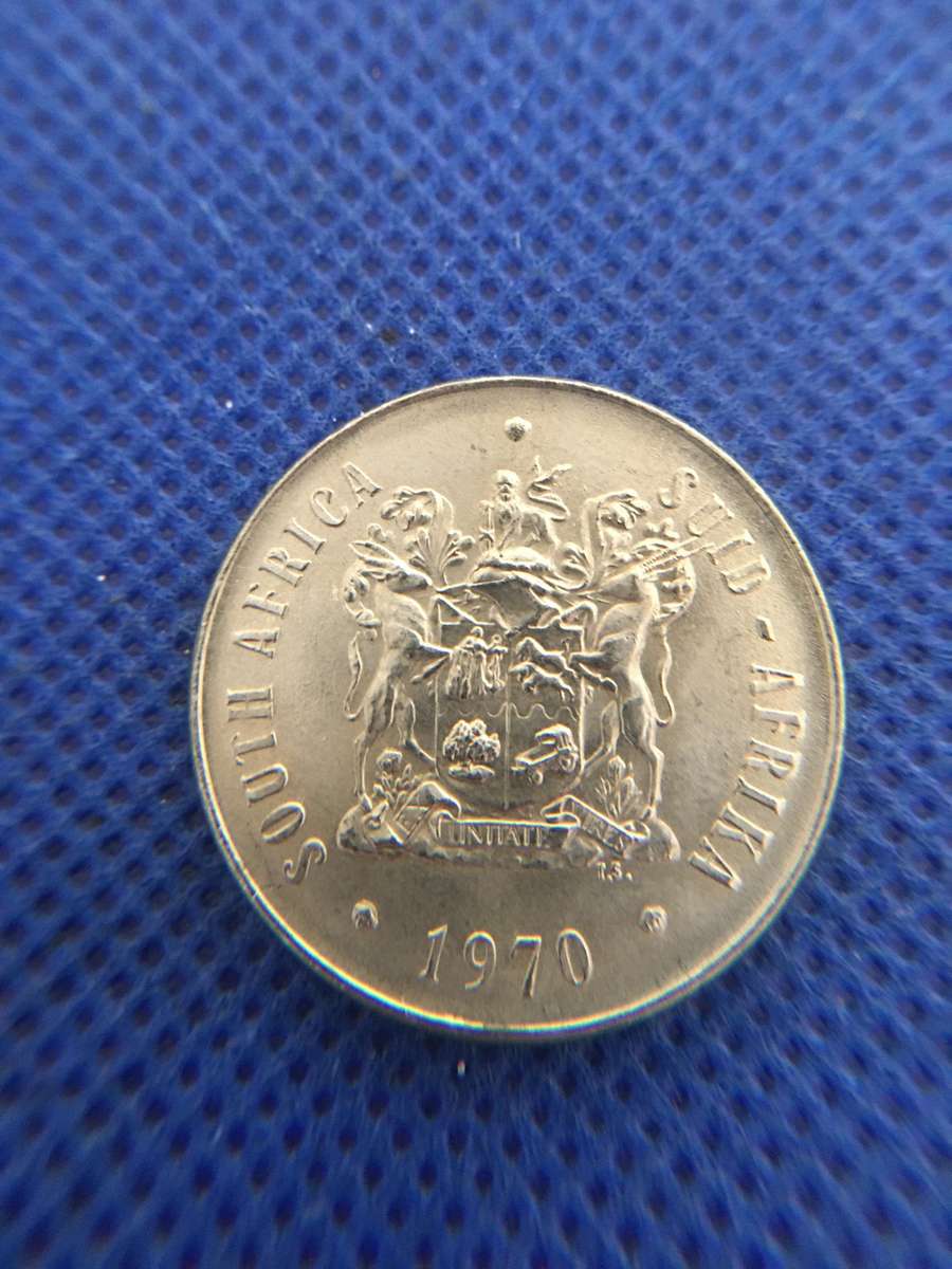 SOUTH AFRICA 1970 50c  COIN