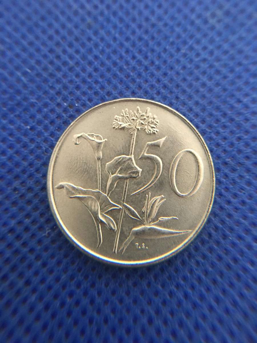 SOUTH AFRICA 1970 50c  COIN
