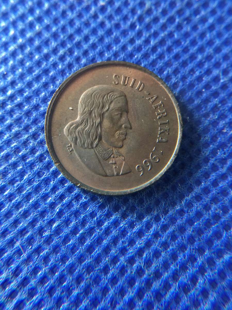 SOUTH AFRICA 1c COIN 1966 - AFRIKAANS JAN VAN RIEBEEK