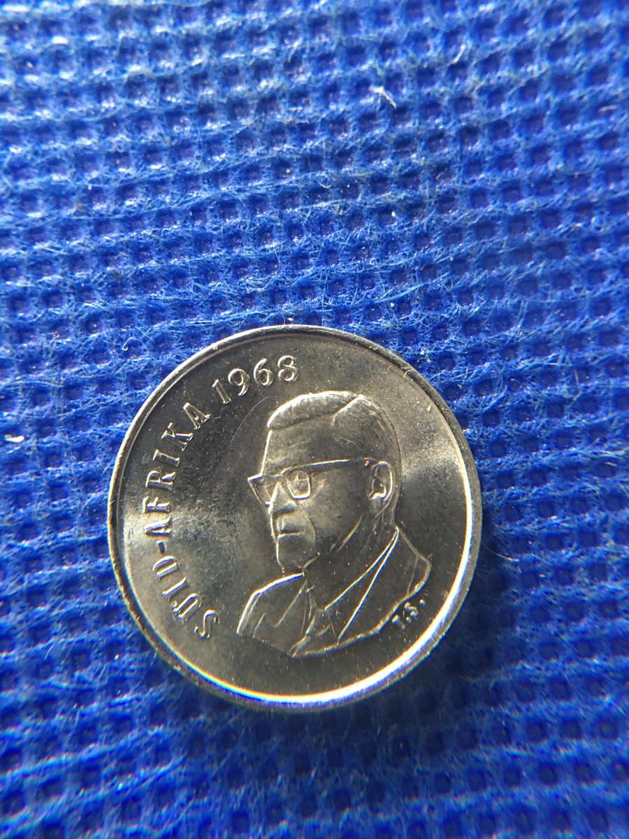 SOUTH AFRICA 1068 5c COIN AFRIKAANS