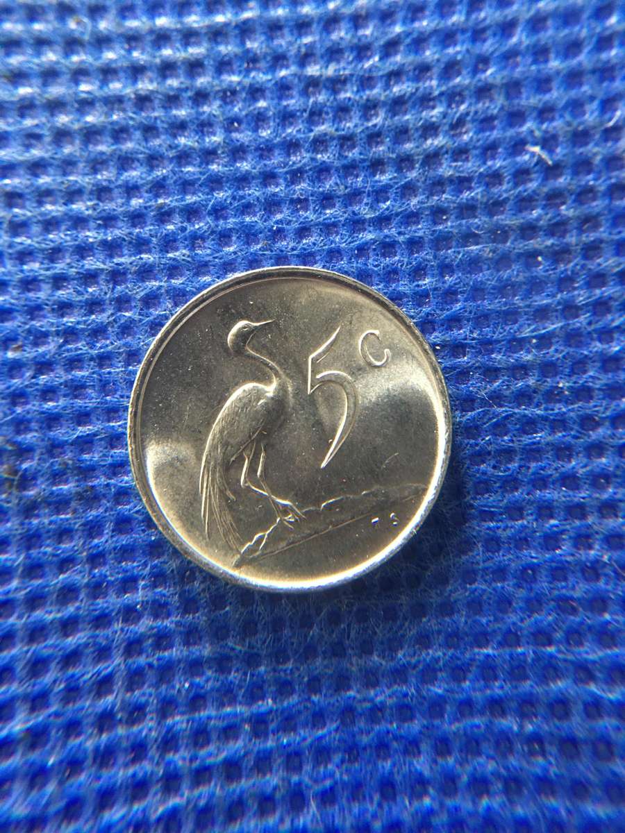 SOUTH AFRICA 1068 5c COIN AFRIKAANS